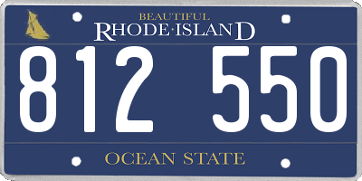RI license plate 812550
