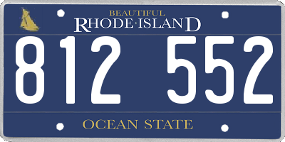 RI license plate 812552