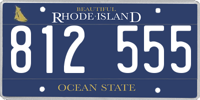 RI license plate 812555