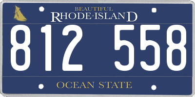 RI license plate 812558