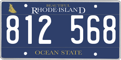RI license plate 812568