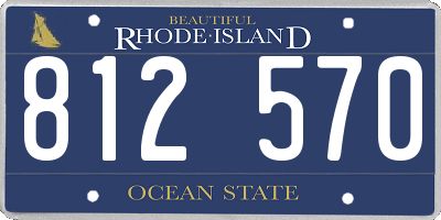 RI license plate 812570
