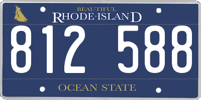 RI license plate 812588