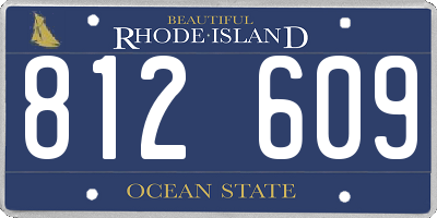 RI license plate 812609