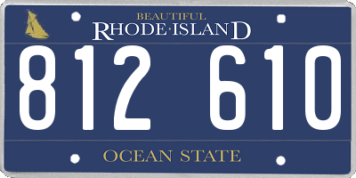 RI license plate 812610