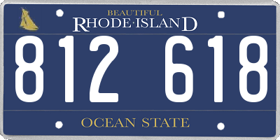 RI license plate 812618
