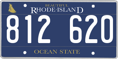 RI license plate 812620