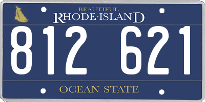 RI license plate 812621