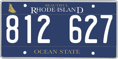 RI license plate 812627