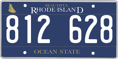 RI license plate 812628