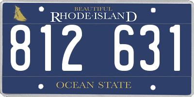 RI license plate 812631