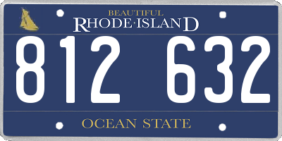 RI license plate 812632