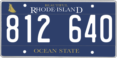 RI license plate 812640