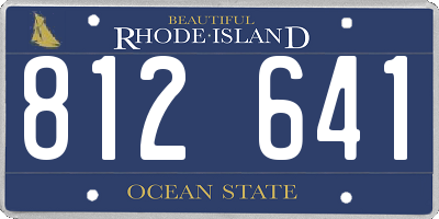 RI license plate 812641