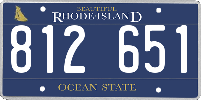 RI license plate 812651