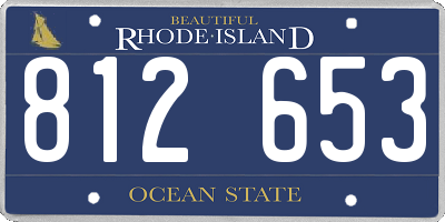 RI license plate 812653