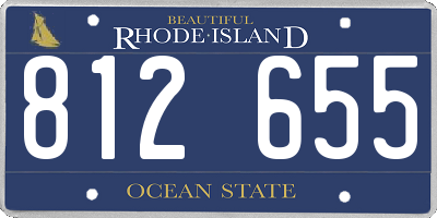 RI license plate 812655