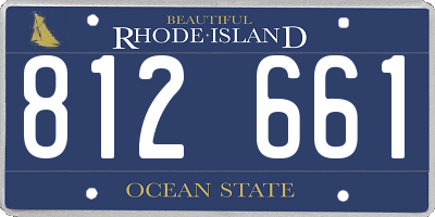 RI license plate 812661