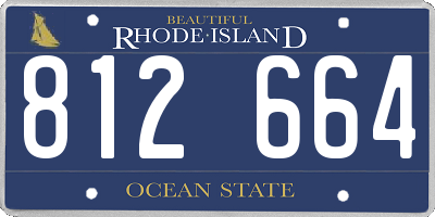 RI license plate 812664