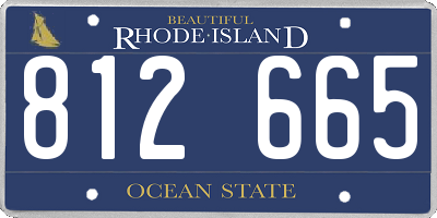 RI license plate 812665