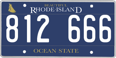 RI license plate 812666