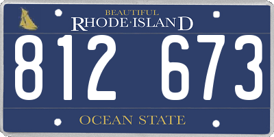 RI license plate 812673