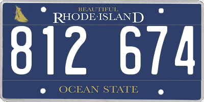 RI license plate 812674