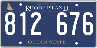 RI license plate 812676