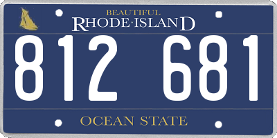 RI license plate 812681