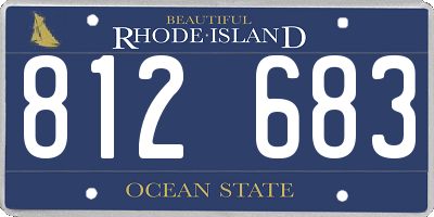 RI license plate 812683