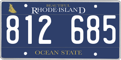 RI license plate 812685