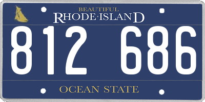 RI license plate 812686