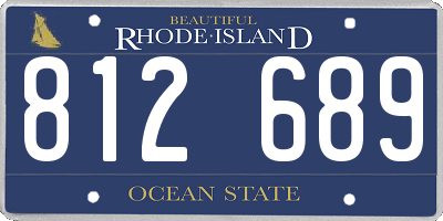 RI license plate 812689