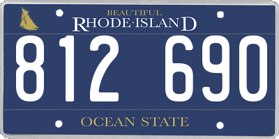 RI license plate 812690