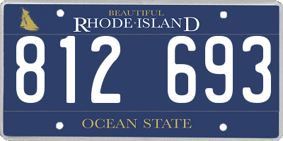 RI license plate 812693