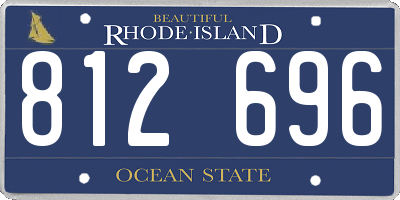 RI license plate 812696