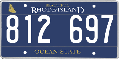 RI license plate 812697