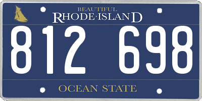 RI license plate 812698