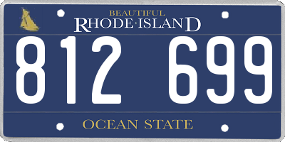RI license plate 812699
