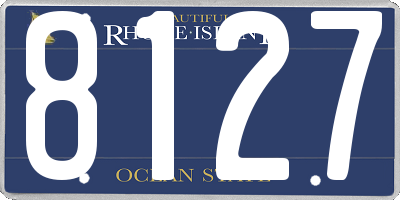 RI license plate 8127