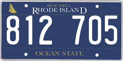 RI license plate 812705
