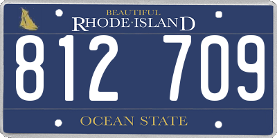 RI license plate 812709