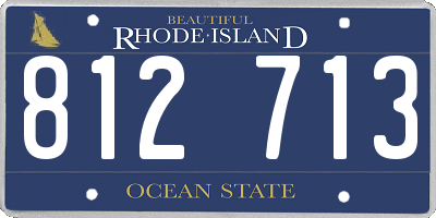 RI license plate 812713