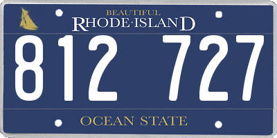 RI license plate 812727