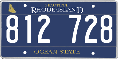 RI license plate 812728