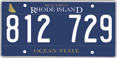 RI license plate 812729