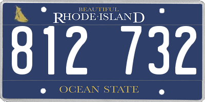 RI license plate 812732