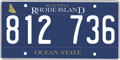 RI license plate 812736