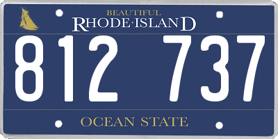 RI license plate 812737