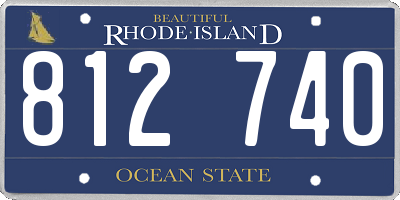 RI license plate 812740